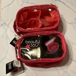 NWT’s- Beauty 360- Set of 2-Travel Nail Polish zip around organizer,holds 8 in 1